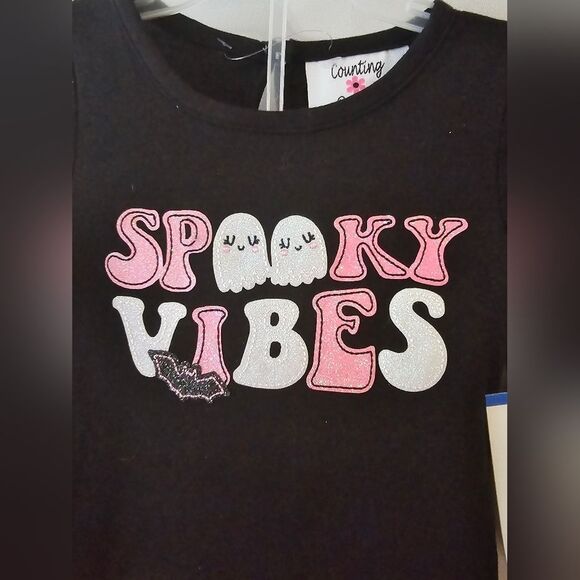 Girl Toddler SPOOKY VIBES Graphic Dress & Legging Set Size 2T NWT - Picture 3 of 9